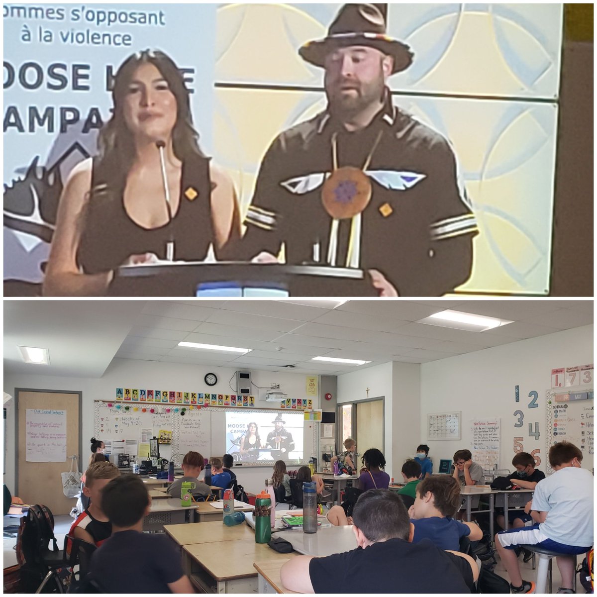 Saints join other students across Canada to participate in the #MooseHideCampaign for taking an important step on our collective journey of reconciliation.  #WCDSBAwesome