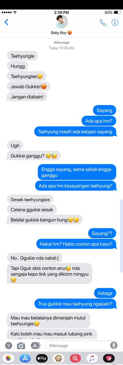 Lionbby_'s tweet photo. Kookv Twotweet Au 🔞

Hanya tentang G.ukkie babyboy manjanya t.aehyung yang merengek disiang hari karna belalainya rindu dengan mulut nakal t.aehyung.

// bxb , power-bot , sub-top , mention-of sex scene , nsfw picture , hard word https://t.co/HS1WagUKRK