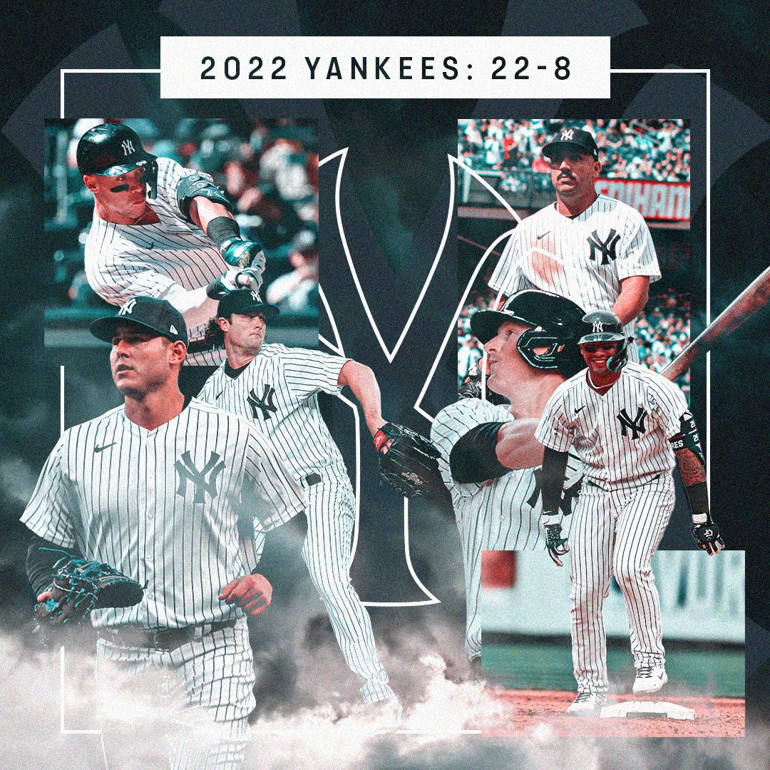 MLB's tweet photo. Every time the @Yankees have won at least 22 out of their first 30 games, they've made the World Series. 👀 https://t.co/5ihiRuojYk