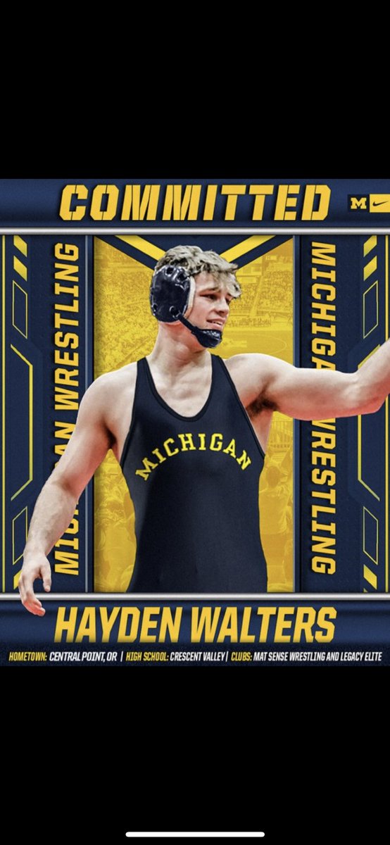 Proud to announce I will be continuing my athletic and academic career at the University of Michigan! Thank you to all of the coaches that have been involved in this process. Ready to get to work in Ann Arbor! <a href="/umichwrestling/">Michigan Wrestling</a>