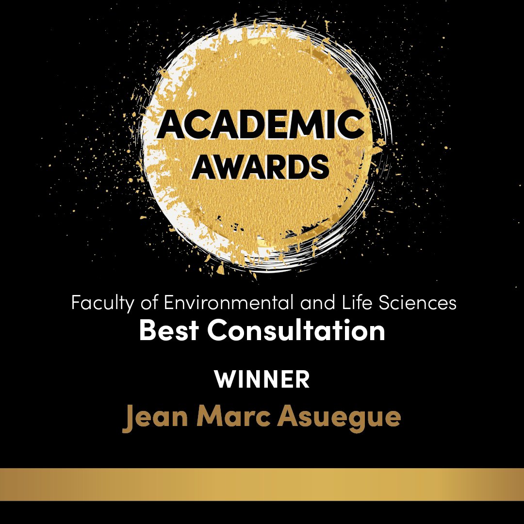 Union_Soton's tweet photo. Congratulations to Jean Marc Asuegue and Pim Totterdell who have both won Best Consultation for the Faculty of Environmental and Life Sciences! 🎉 https://t.co/Jkj5xP1Wu9