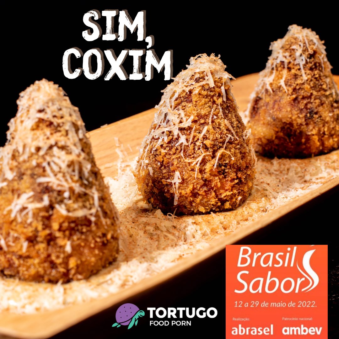 dtortugo's tweet photo. Hoje começa o Festival Brasil Sabor e preparamos essa entrada sensacional de coxinha de cupim defumado com shitake na manteiga, mussarela, catupiry e sem massa! Vai forrado de bastante molho especial Big T e toque de parmesão pra causar ⚡️
Vem provar!
#tortugo #foodporn #coxim https://t.co/Qe8Xhzl7H2