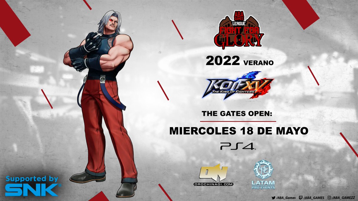ABA_Games's tweet photo. Iniciamos con la Liga Online de Verano FFG2022 con KOFXV!
Inicia este 18 de mayo a las 8:00pm CST
Mas informacion en la pagina del evento
Inscripcion
https://t.co/W74HrtPSQI
Discord
https://t.co/xJfAsNDliD
#ABAGAMES #ELCOLISEO #KOF15 #OROCHINAGI #LATAMPROEVENTS @SNKPofficial https://t.co/R5xaCM45a1