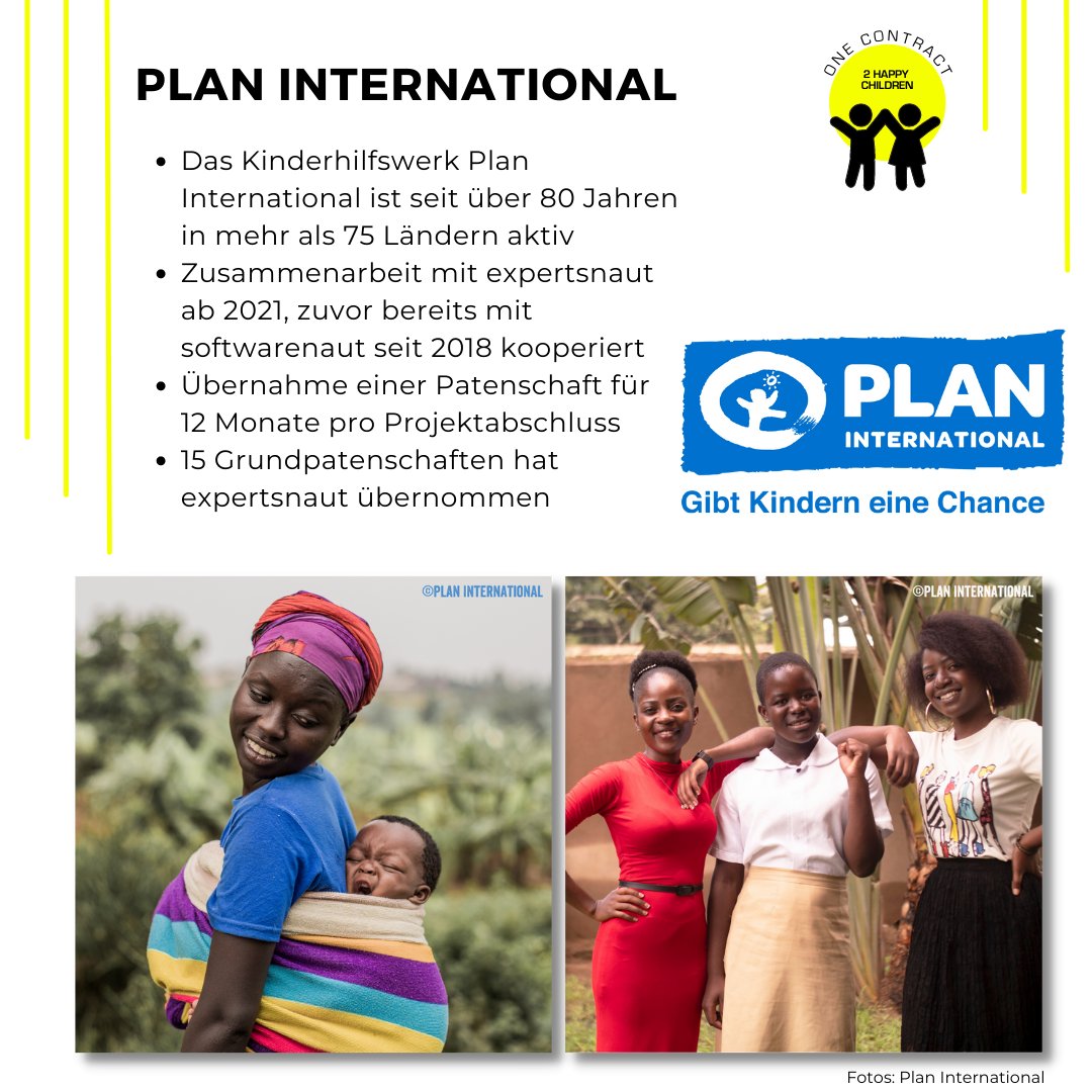 expertsnaut's tweet photo. #1contract2happychildren - Mit diesem Motto möchten wir mit unseren Partnern Kindern weltweit zu einer besseren Lebensqualität verhelfen. Daher freuen wir uns sehr, dass wir Plan International unterstützen können.

#expertsnaut #charity #joinus #beyondprofit #planinternational https://t.co/iwPuAX0shV