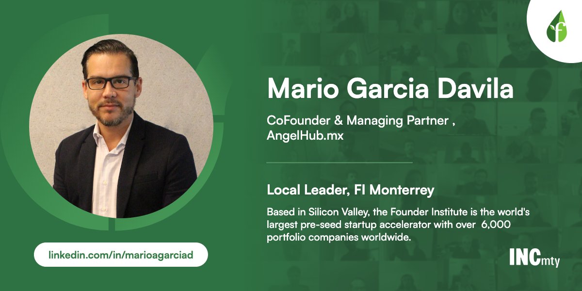 FImonterrey's tweet photo. Local Leader of @FImonterrey, @marioagarciad CoFounder &amp; Managing Partner, https://t.co/9dvQfWiHEr.

Based in Sillicon Valley, the @Founder Institute is the world´s largest pre-seed startup accelerator with over 6,000 portfolio companies worldwide.

#startup https://t.co/kHS07mAD8H