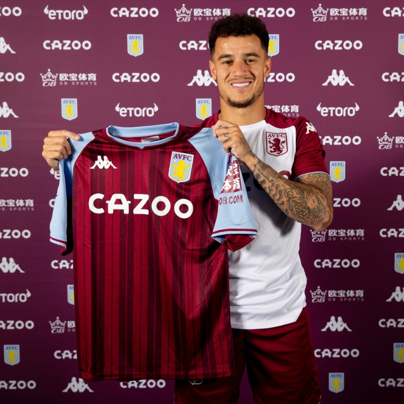 AVFCOfficial's tweet photo. Aston Villa is delighted to announce the permanent signing of Philippe Coutinho from Barcelona for an undisclosed fee! 🙌