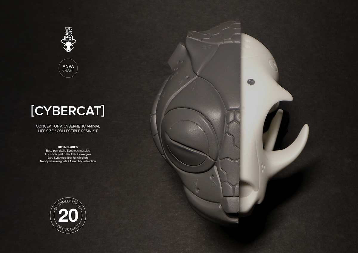 ANVACRAFT's tweet photo. It was a hand made one.
No 3D modeling, everything is done in analog mode, design and sculpting from epoxy putty and sculptural clay. Casting from plastic.
Cybercat is one of my favorite works. https://t.co/JA9urL2rBD