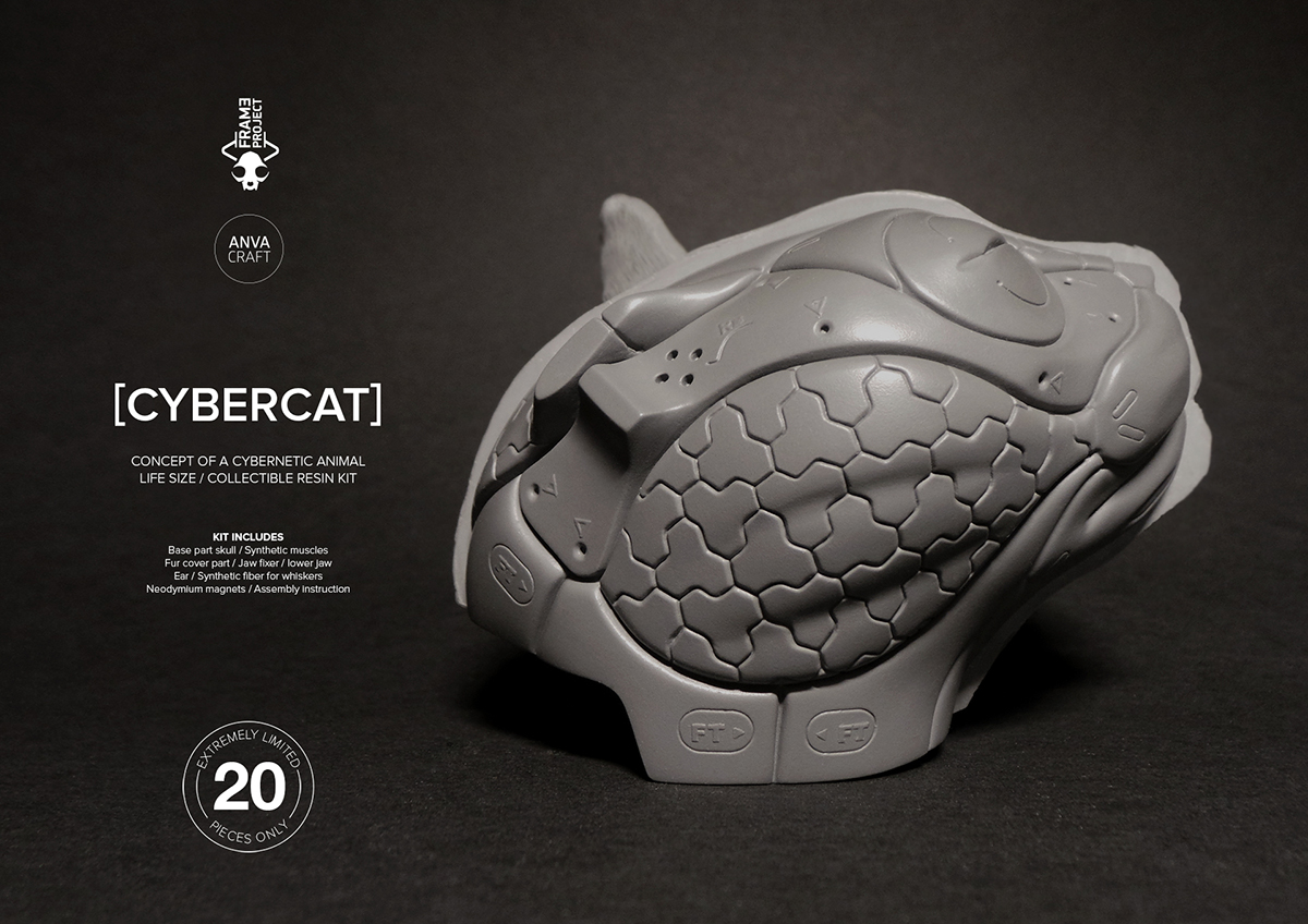 ANVACRAFT's tweet photo. It was a hand made one.
No 3D modeling, everything is done in analog mode, design and sculpting from epoxy putty and sculptural clay. Casting from plastic.
Cybercat is one of my favorite works. https://t.co/JA9urL2rBD