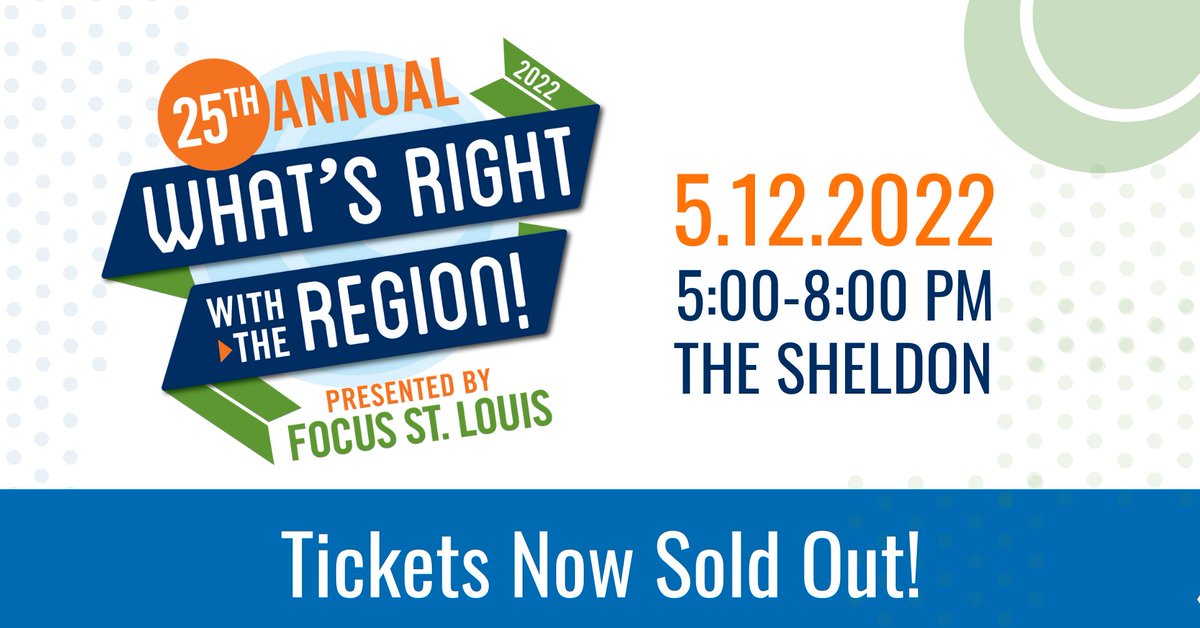 FOCUSstl's tweet photo. We're excited to be back in person tonight for our 25th Annual What's Right with the Region Awards - and obviously our community was too! Thank you #STL for making it a sold-out event! If you're posting or tweeting tonight, be sure to use the #WRWR2022 hashtag. https://t.co/tkzWVhoXca