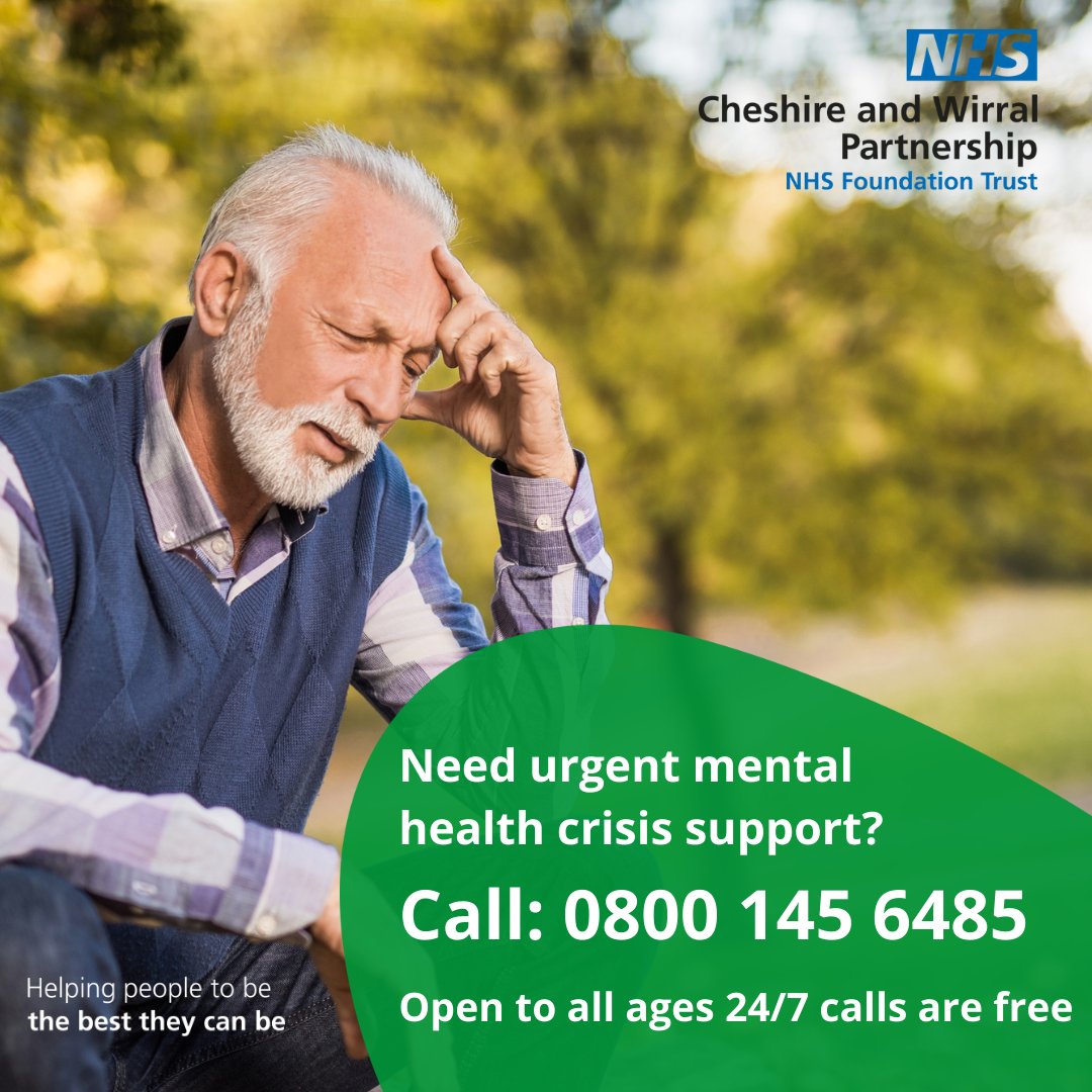 Anyone can require urgent mental health support. The 24/7 all-age urgent mental health crisis line is here to help. Please call 0800 145 6485 to access the help you 
need: bit.ly/3cd87mo