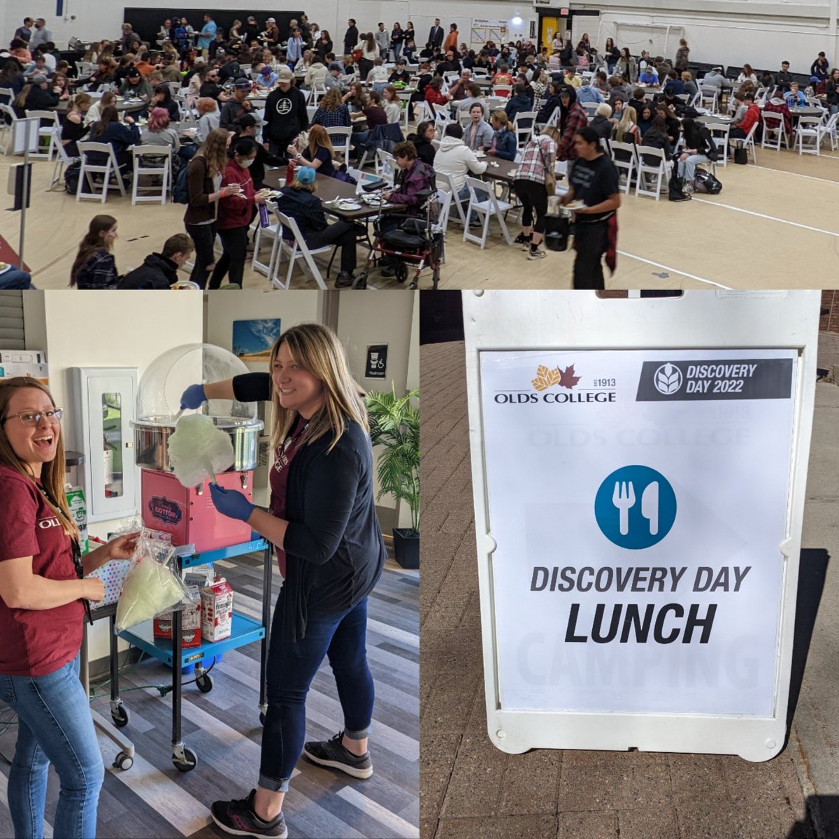 peter_mal's tweet photo. I don't know what is more popular...#cottoncandy or #lunch @OldsCollege #DiscoveryDay https://t.co/J1EdsIOr3Z