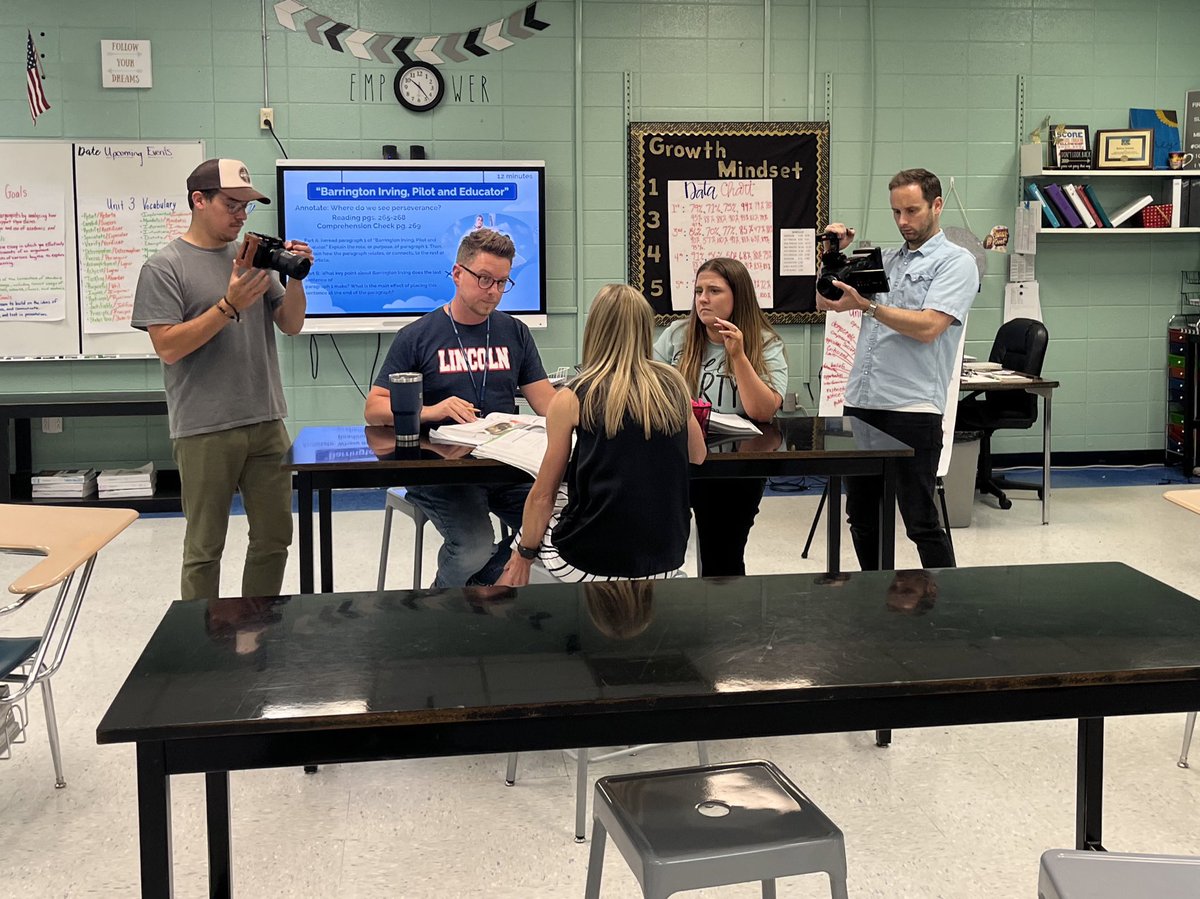 DerekVoiles's tweet photo. Lincoln Middle’s ELA Department sharing about the impact of the @NF_RuralLIFE grant on instructional practices and student engagement. #GoodToGreat https://t.co/KiyBBd4hf0