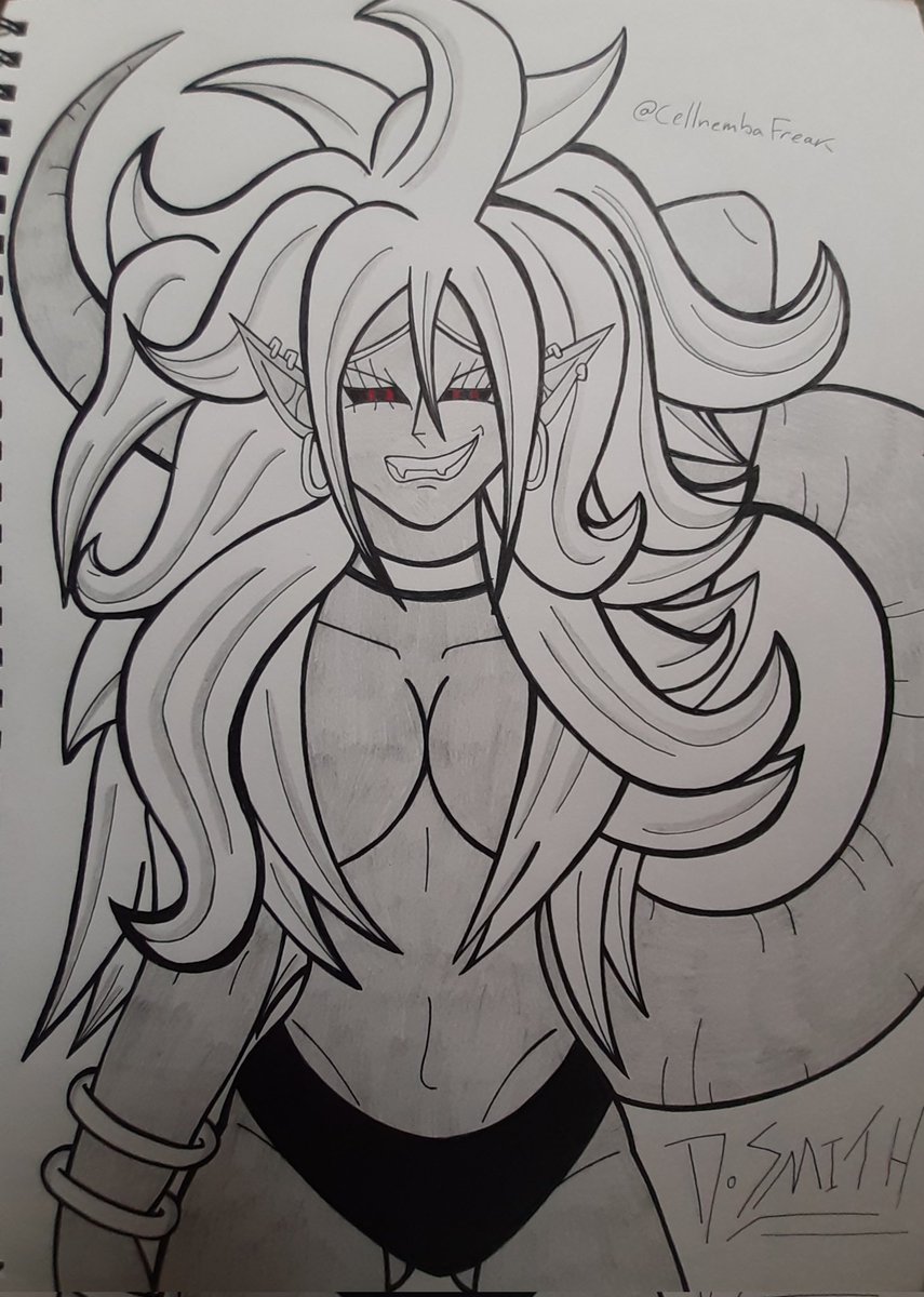 SkyStarFreak's tweet photo. HAPPY ANDROID DAY EVERYONE!!! As promised, a sexy Android 21 that's... 90% naked? You be the judge. 😋🍬🍭🍫🍰🍩🍪❤ #DBZ #DragonBall #dragonballart #android21 #AndroidDay https://t.co/ENevPAtX3X