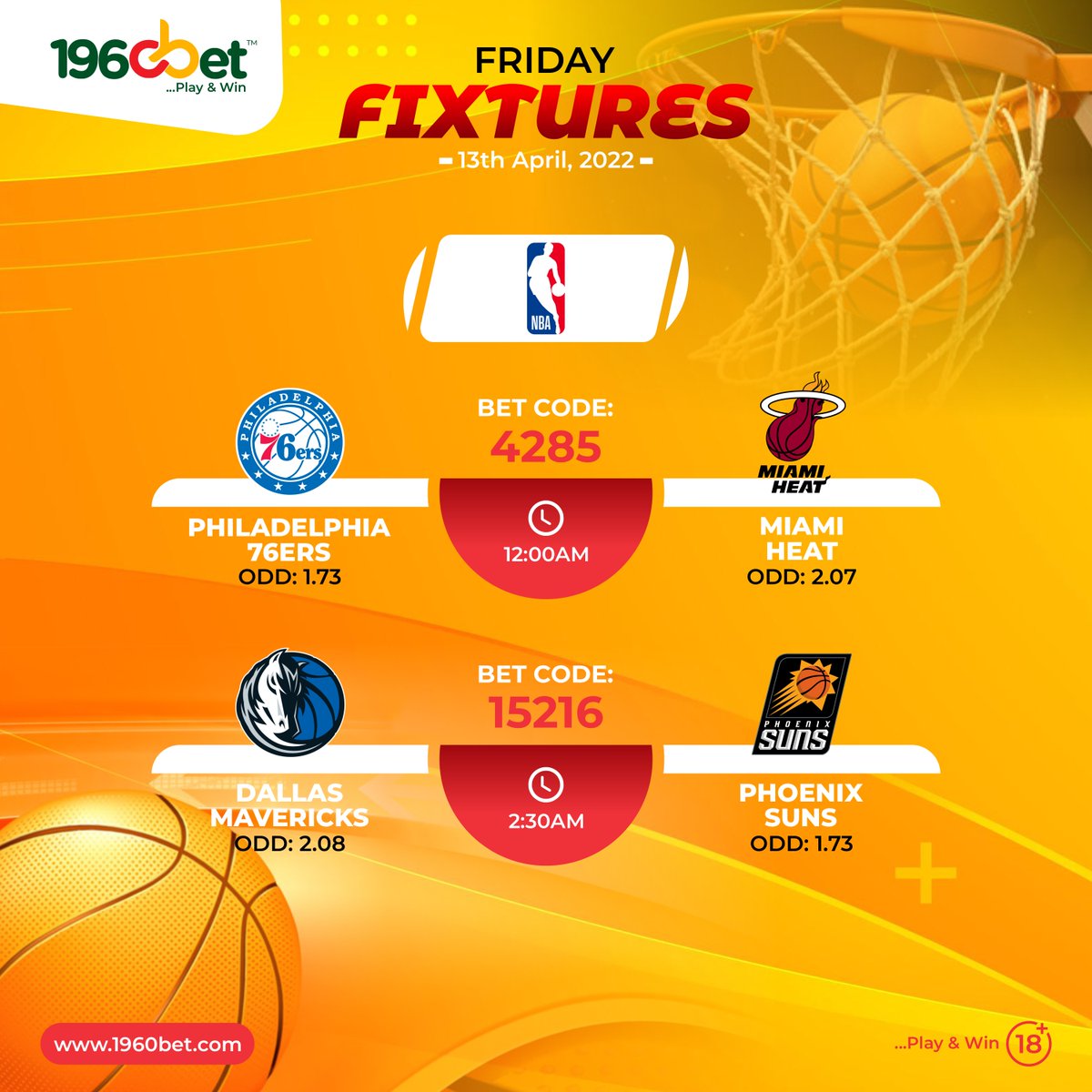 1960betng's tweet photo. #BASKETBALL 🏀

#Fridayfixture

BET NOW on https://t.co/rBJFwT2iob
MOBILE APP ALSO AVAILABLE
Mobile App Down 👇
https://t.co/MhfzLBdeIW
Play Responsibly 🔞

#playandwin #1960Bet #LaLiga #SerieA #Ligue1 #Superlig #football #sports #odds #fixtures #bball #NBA https://t.co/U6VbrE4LDZ