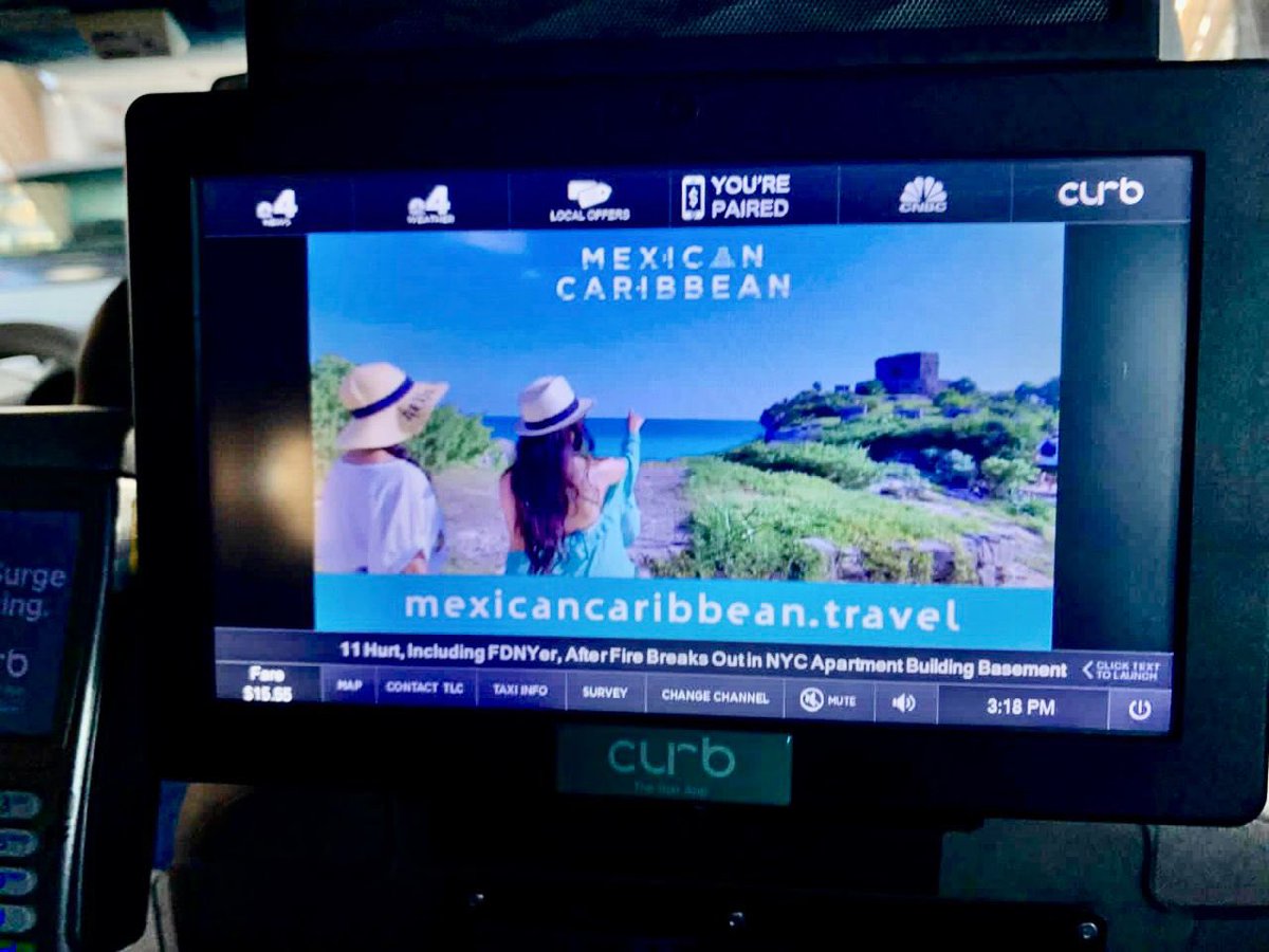 ¡El Caribe Mexicano presente en 3,000 taxis en Nueva York y Chicago!

Esta activación tiene el objetivo de reforzar la presencia de los destinos turísticos de #QuintanaRoo luego de la caravana de promoción del #CaribeMexicano en Estados Unidos.