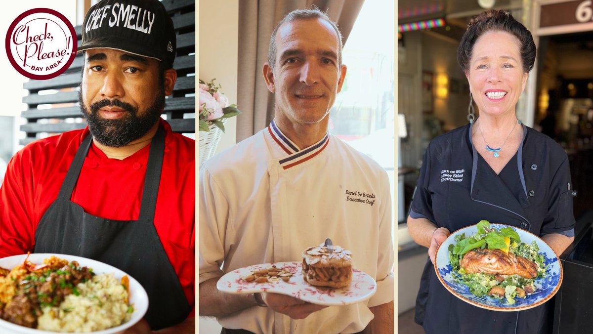 KQEDfood's tweet photo. Tonight at 7:30pm! 🍽 Don’t miss a new #CheckPleaseBayArea on @KQED 9! This week, we dig into soul-inspired seafood dishes at Smelly’s Creole in #Oakland, flaky French pastries &amp; brasserie favorites at @MaisonDanel in #SF, and local, organic fare at Roxx on Main in Martinez. https://t.co/7Uhdb309zZ