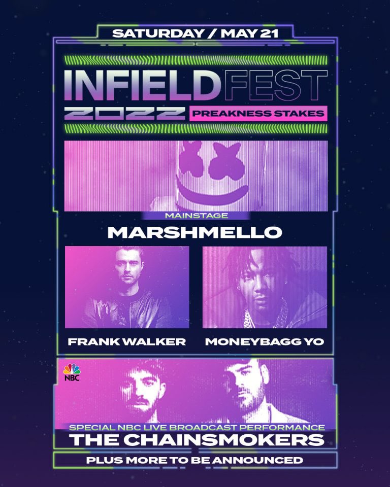 Only a little over a week a way @infield_fest will take center stage at this years <a href="/PreaknessStakes/">Preakness Stakes</a>. Who are you looking forward to seeing? #marshmello #moneybaggyo #thechainsmokers #frankwalker