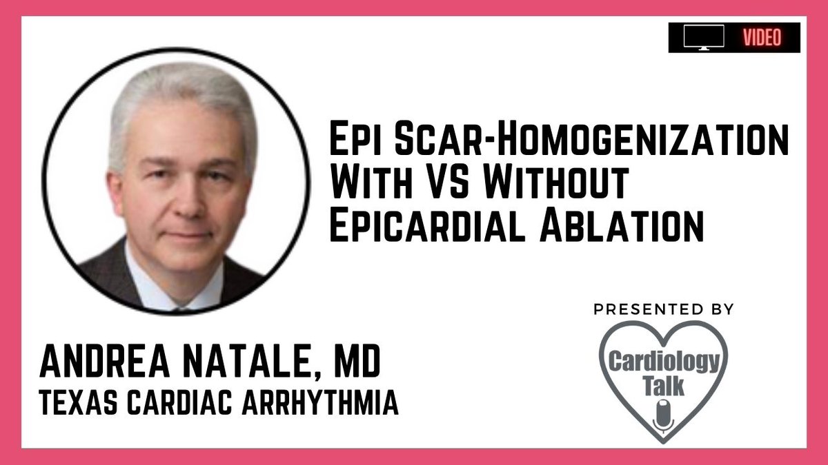 CardiologyTalk (@cardiologytalk) on Twitter photo Epi Scar-Homogenization With VS Without Epicardial Ablation Andrea Natale, MD <a href="/natale_md/">Andrea Natale MD</a> <a href="/tcainstitute/">Texas Cardiac Arrhythmia Institute</a> #VT #ICM
hubs.la/Q01b4vFV0 Epi Scar-Homogenization With VS Without Epicardial Ablation Andrea Natale, MD <a href="/natale_md/">Andrea Natale MD</a> <a href="/tcainstitute/">Texas Cardiac Arrhythmia Institute</a> #VT #ICM
hubs.la/Q01b4vFV0