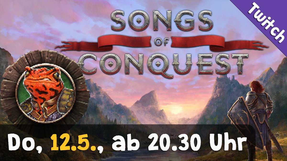 Steinwallen's tweet photo. Willkommen zu etwas Nostalgie, Eskapismus und Fröschen. Gleich im #Donnerstream mit #SongsOfConquest. Hier: https://t.co/GXH2MRbfiu https://t.co/JVhlcz2aTf