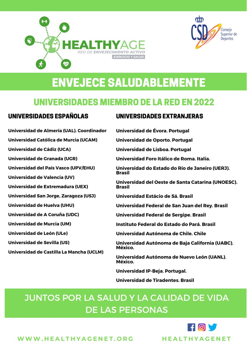 ➡️ 4 de 4  
🔝Resol. + por 4° año del CSD <a href="/deportegob/">CSD</a> a nuestra red <a href="/Healthyagenet/">HealthyAgeNet</a> #EnvejecimientoSaludable Muchas gracias al CSD
Feliz por coordinar desde <a href="/SPORTResearchG1/">SPORT Research Group</a> <a href="/ualmeria/">Universidad de Almería</a> a este gran equipo de 29 universidades y mi agradecimiento a todos los investigadores miembro 💚