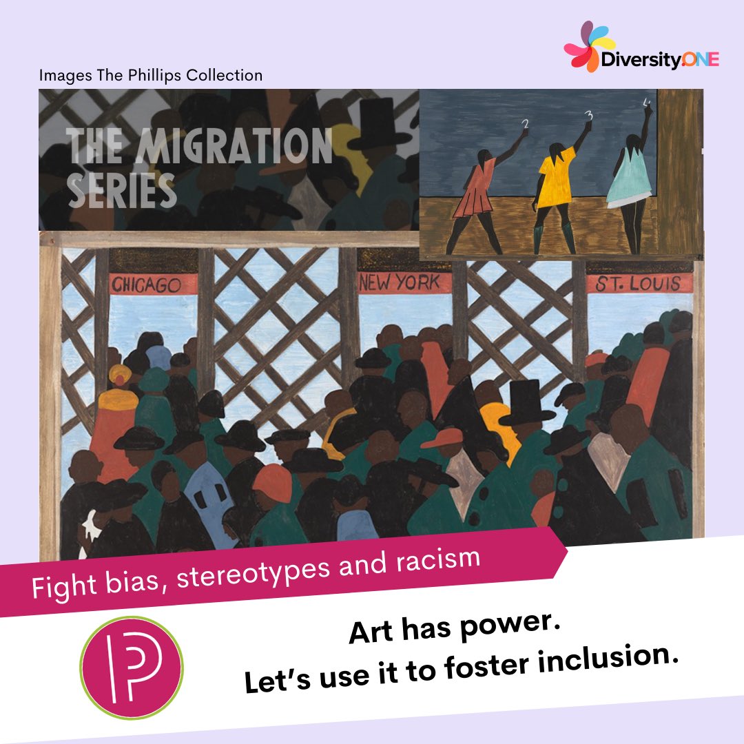 diversityD1's tweet photo. Jacob Lawrence depicted and celebrated the lives and experiences of African Americans, and Black people more widely. Let’s use his art to understand History and the value of diversity, equity and inclusion! 
#diversityispowerful #inclusion #art #education @PhillipsMuseum https://t.co/kWTwt4oOxu