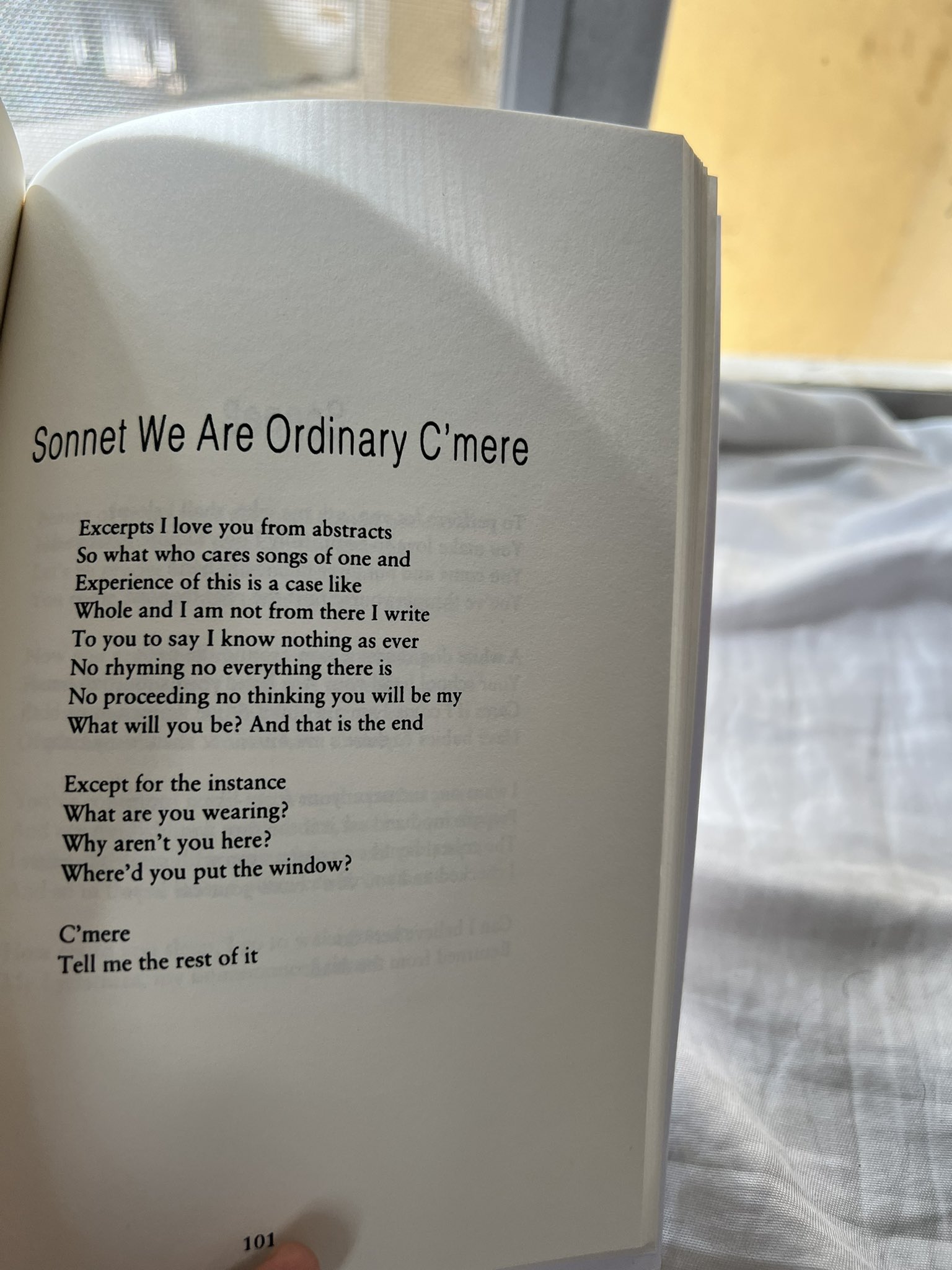 Happy birthday to Bernadette Mayer, poet of everything there is & everything to me 