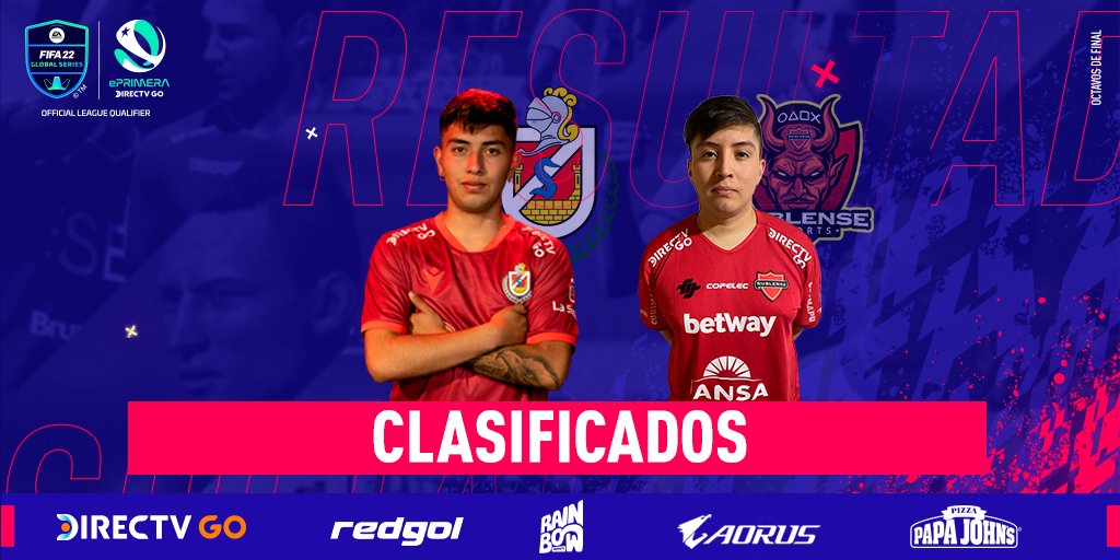 Felicitamos a los representantes de <a href="/CDLS_OFICIAL/">CD La Serena Oficial</a> y <a href="/nublensesadp/">Deportivo Ñublense</a> que son los primeros clasificados a semifinales en la #ePrimeraDirectvGO

Si quieres ver los resultados, visita la sección #eSport del <a href="/campeonatochi/">Campeonato Chileno</a> 
👀bit.ly/3HRvFfO

#Fifa22 #gamer #videojuegos