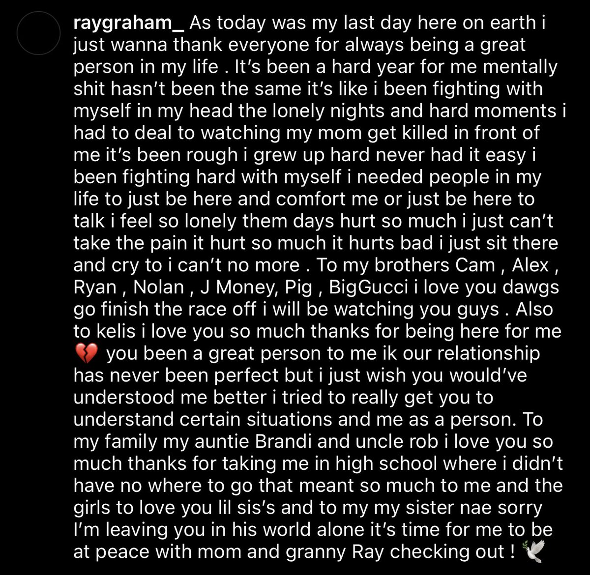 KeepBlitzin's tweet photo. As I was exploring my socials I found a post where a young man (who is reportedly safe) was contemplating suicide. Under it, Matt Corral offered his number to the young man for support.  No hooplas, just one human being there for another. https://t.co/V3AhzK3xCi