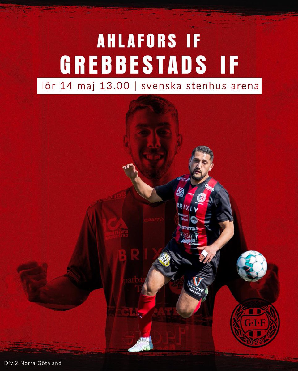 Inför Ahlafors-Grebbestad
Läs mer: grebbestadsif.se/nyhet.asp?nyhe…
<a href="/grebbestadsif/">Grebbestads IF</a> <a href="/AhlaforsIF/">Ahlafors IF</a>
