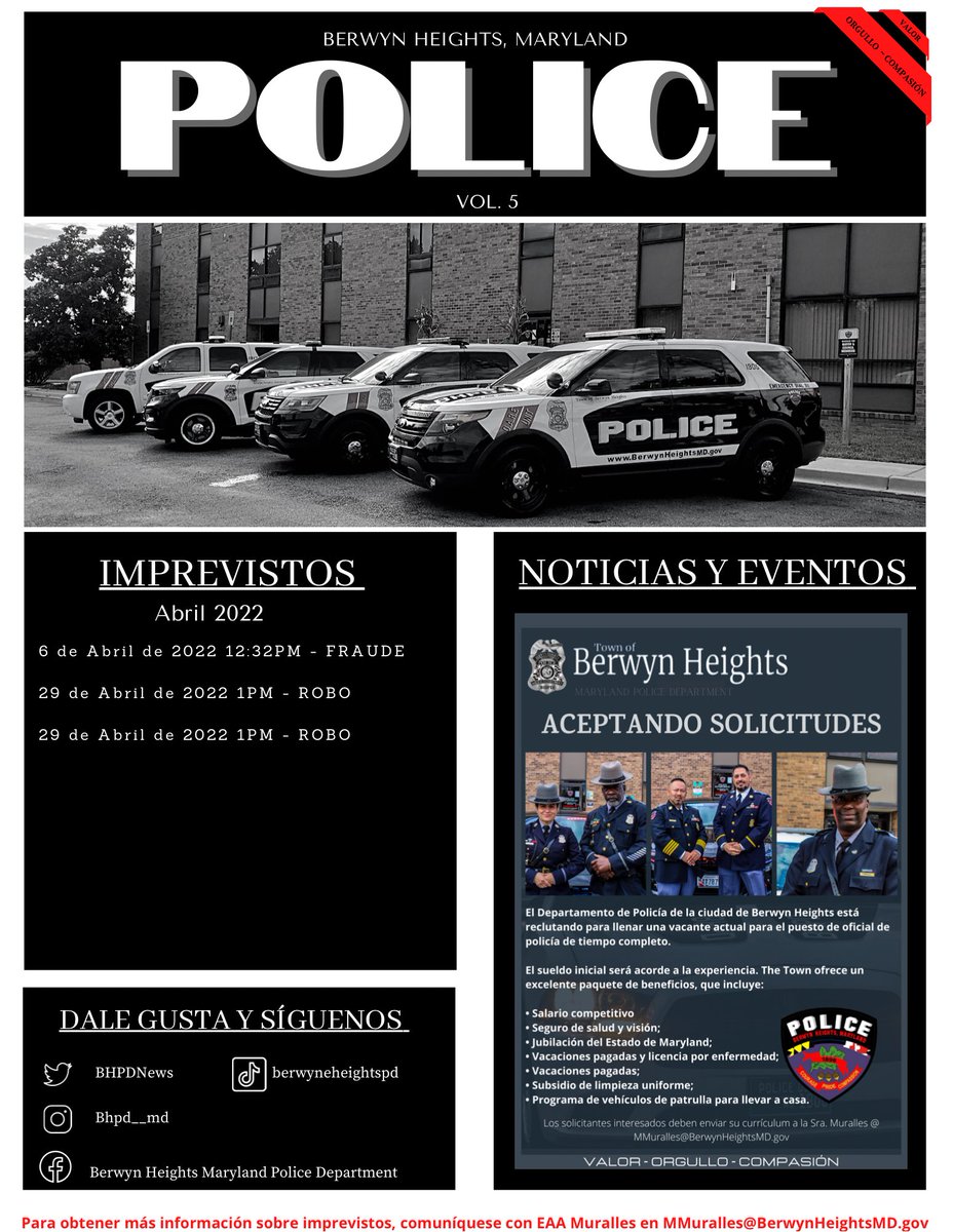 Berwyn Heights Department of Police tweet media