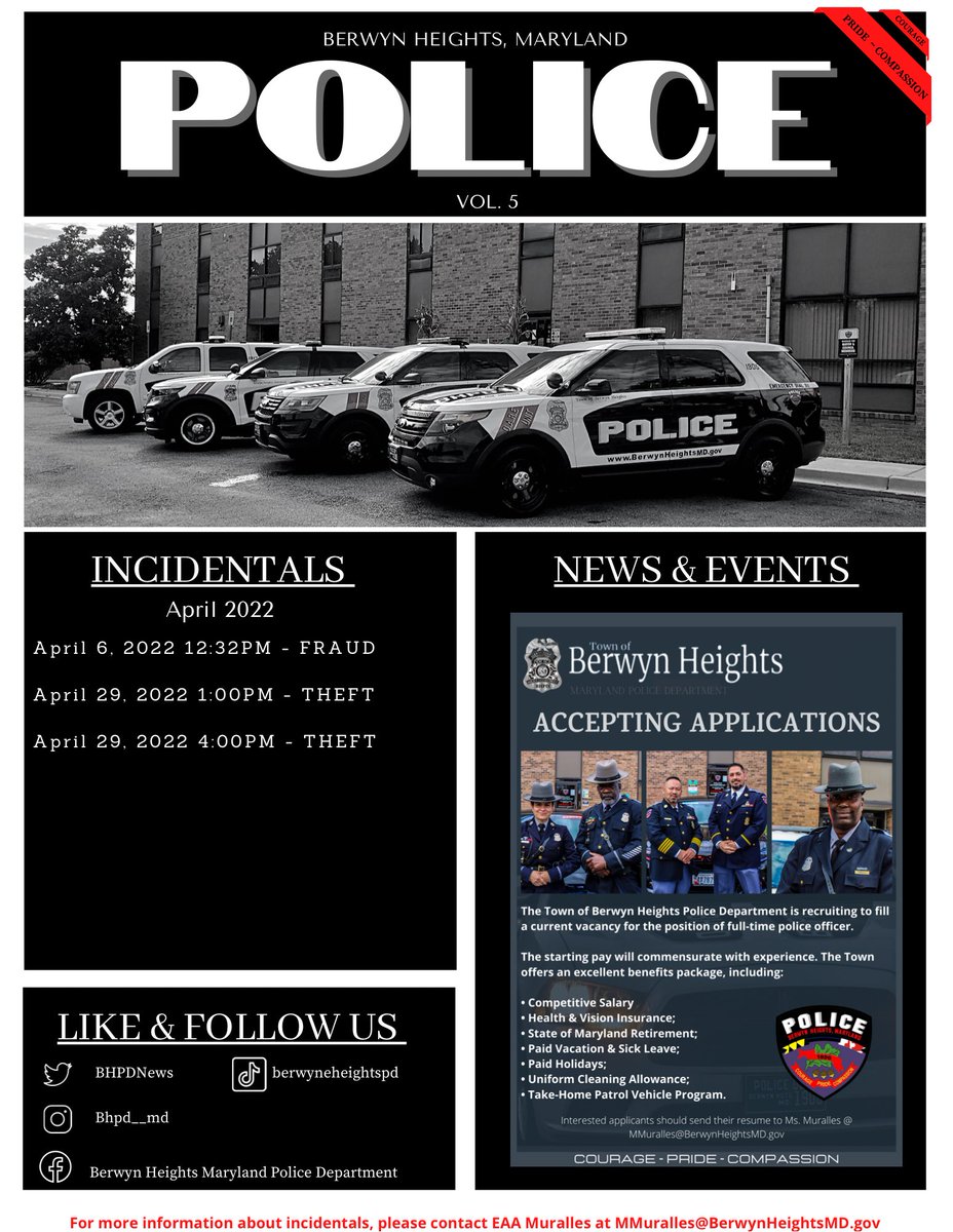 Berwyn Heights Department of Police tweet media