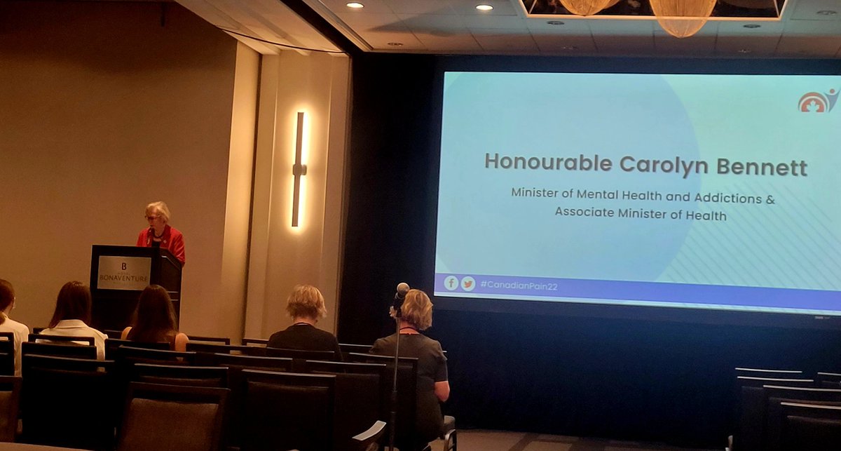 DrBMacLeod's tweet photo. @CanadianPain the Honorable @Carolyn_Bennett  speaking at #CanadianPain22 on challenges of #opioid crisis and #mentalhealth in days of #COVID19 past @CrownIndigenous Minister https://t.co/h9HPZlopFv