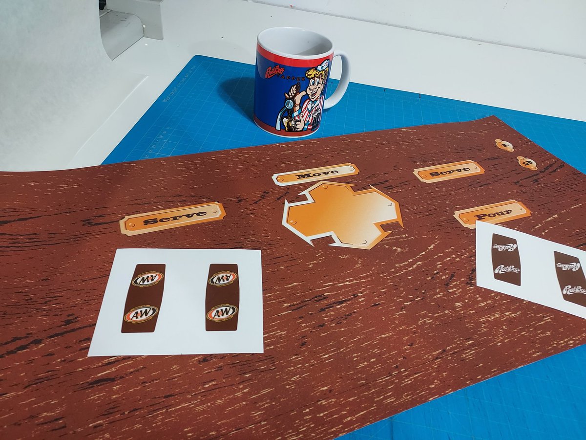 ThisOldGame's tweet photo. Thirsty?

#rootbeer #Tapper #repohero #reproduction #restoration #cpo #ballymidway #classicarcade 
#controlpaneloverlay #decals
#vintagearcde #classicvideogame
#arcadegames #arcade #oldskool #hotoffthepress #arcadeartisan #1983 #newrun #ThisOldGame #savingtheplanetonegameatatime https://t.co/PlXw5rI0Eg