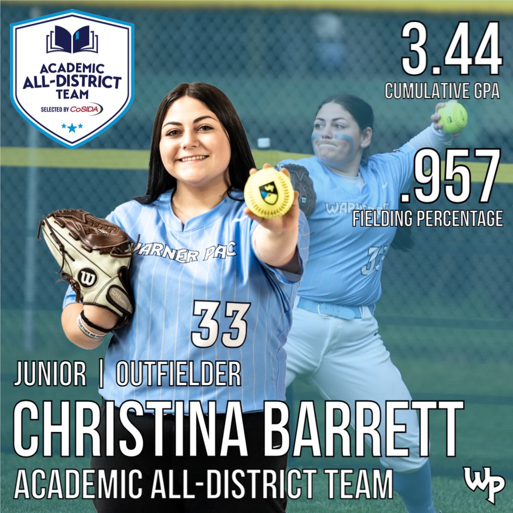 wpuknights's tweet photo. Putting the 𝐒𝐓𝐔𝐃𝐄𝐍𝐓 in Student-Athlete 📚💪

Outfielders Paityn Willoughby and Christina Barrett have been selected to the 2022 Academic All-District team thanks to their success on the field and in the classroom! 👏👏👏

#thatknightlife⚔️ | #goknights | #STUDENTathletes https://t.co/Qg7P9Gt3qZ