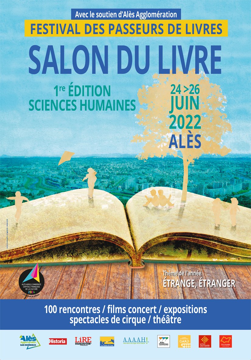 FestivalPdl's tweet photo. L'affiche du festival des "Passeurs de livres" éditions 2022.
Premier festival en France consacré à toutes les sciences humaines. Et parce que les sciences humaines concernent tout le monde, il fait intervenir, pour la première fois, tous les auteurs : scientifiques, BD, romans ! https://t.co/dxicJltX8X