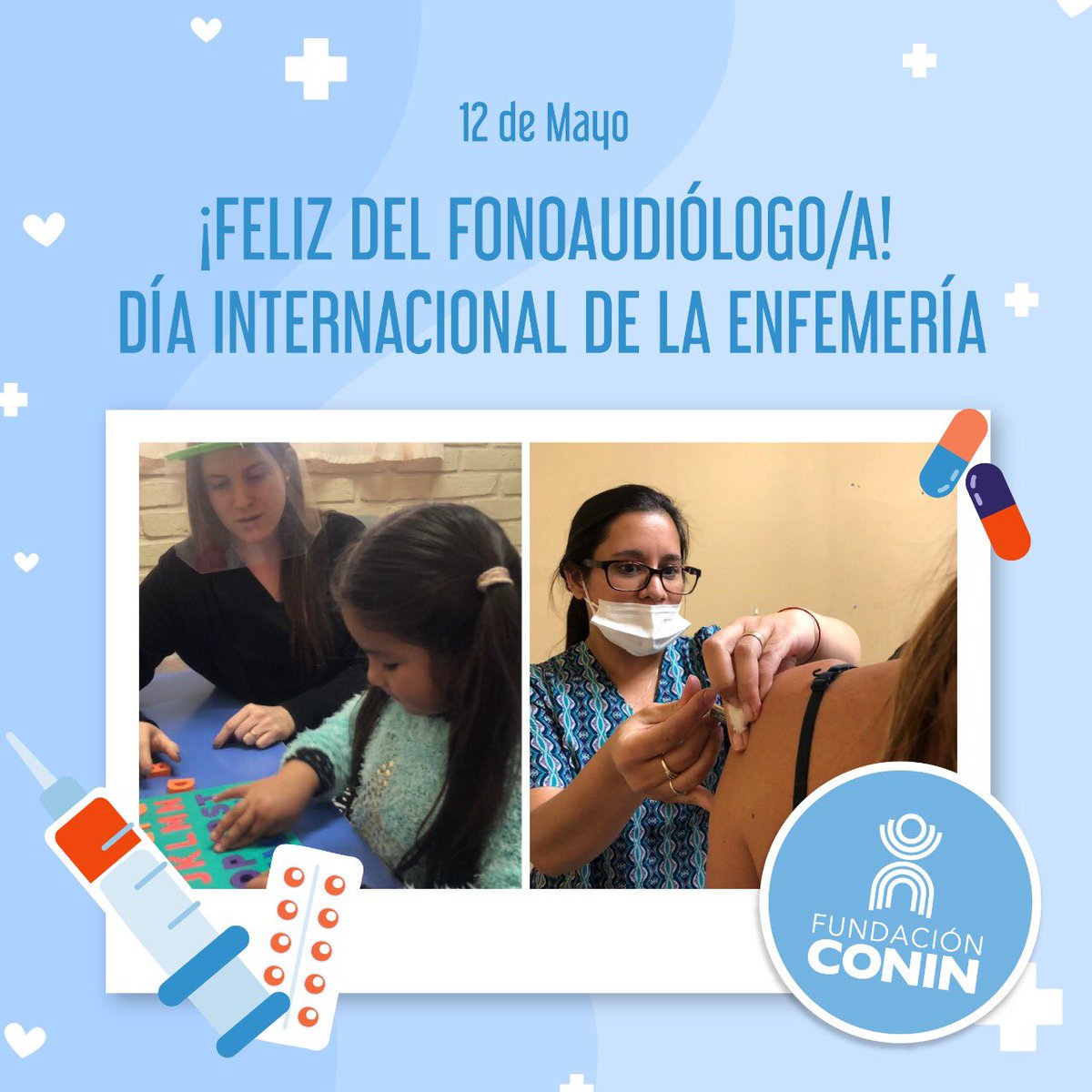 • Feliz Día del Fonoaudiólogo/a - Día Internacional de la Enfermería•
__
#fonoaudiologia #Enfermeria #covid #felizdia #conin #mendoza