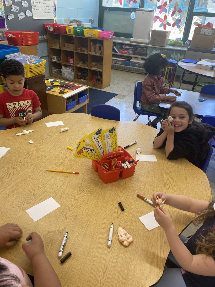 working on model magic animal sculptures to go along with our all about animals writing project!