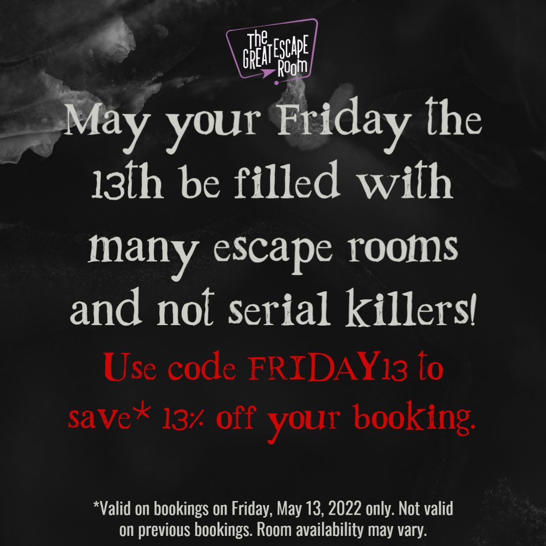 tgerpf's tweet photo. Don't be frightened by this scary good deal! Book your escape experience today before it's too late! https://t.co/55FieKtSaE