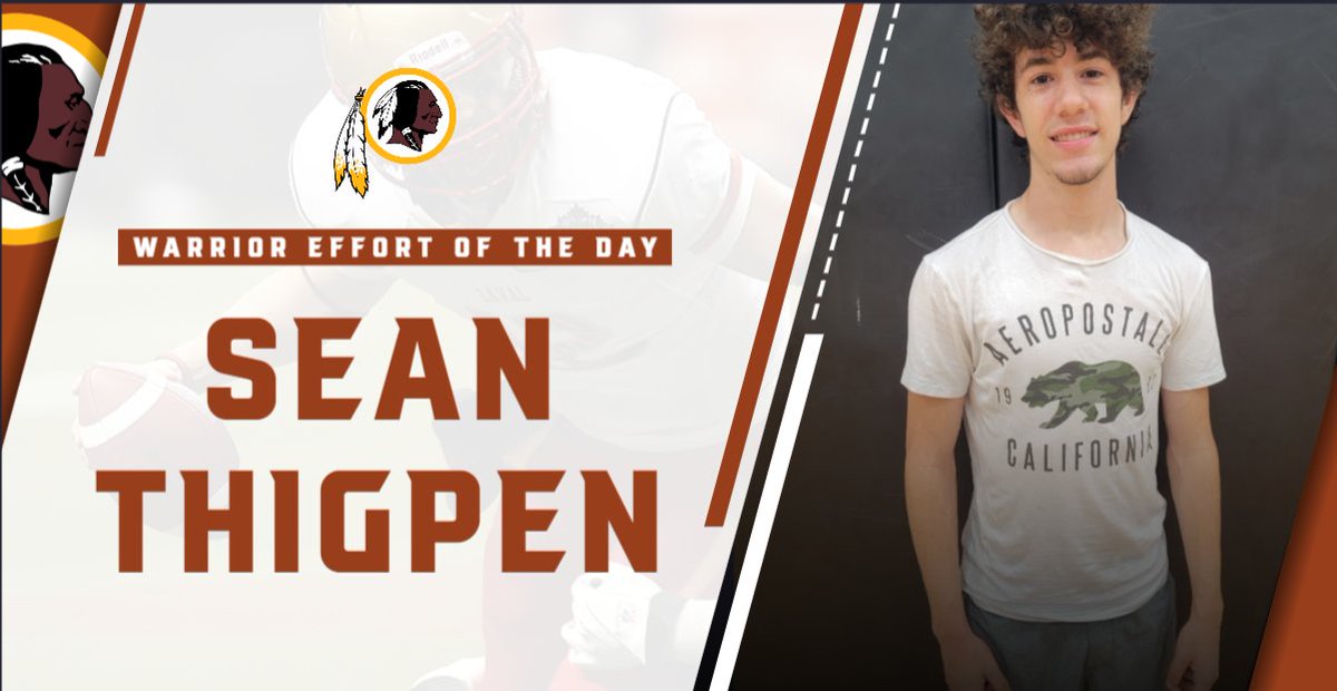 CoachButler_WN's tweet photo. During this mornings grueling workout @WNHSwarriorFB Warrior @sean_thigpen3 stood out to all the coaches for his Mental and Physical Toughness. A true example of Maximum Effort, One step closer to crossing the line
#EarnedNotGiven
#RasingTheStandard
#NTNB https://t.co/Y2A2ImVVDm