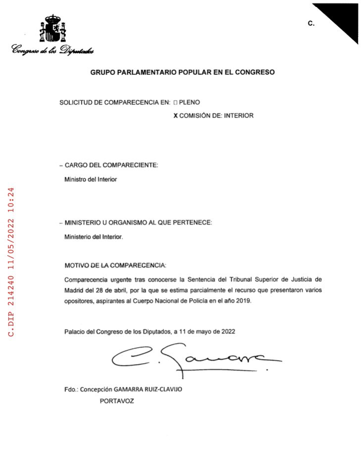 anadebande's tweet photo. Solicitamos la comparecencia urgente de #Marlaska y Director de la Policía ante el varapalo judicial que anula la exclusión de opositores a Policía.Ampliamos las iniciativas a los graves hechos sucedidos nuevamente con los opositores el 5 de febrero en el examen de ortografía https://t.co/615M6sMNeG
