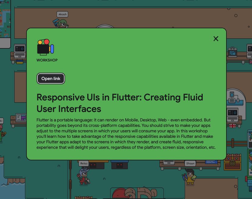 drcoderz's tweet photo. Come and visit me @ I/O Adventure at my station and let’s chat #Flutter 💙 Oh, and while you're at it, check out my workshop on Responsive UIs in #Flutter => https://t.co/0oqwzukLuV #IOAdventure #GoogleIO2022 @GoogleDevExpert https://t.co/4Rofuloh1J