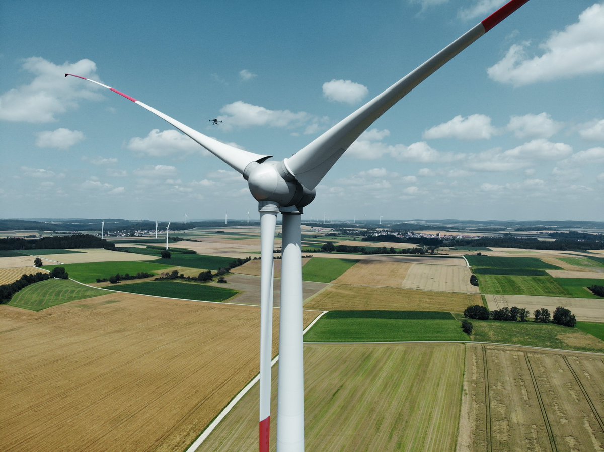 top7_inspection's tweet photo. Todays demonstration of visual drone inspection on an @Enercon turbine☀️
#topseven #droneinspection #enercon #windenergy
.
.
.
#topseveninspection #makingdronessmarter #windpark #windfarm #windturbine #dji #djiglobal #dronephotography #drone #windtech #windmaintenance https://t.co/V5Loanra3x