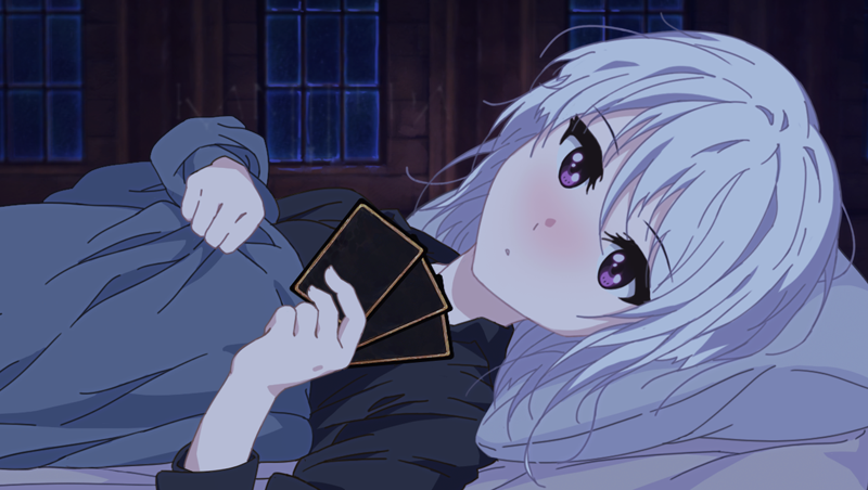 Kamifuda's tweet photo. hey I drew tri looking at her cards instead of falling asleep, cuz.. I don't know, I needed a new header for the steam page and i wanted to show a minor story in the limited pixels.
#cardgame #visualnovel #indiedev #indiegame #gamedev #gamedevelopment #anime https://t.co/Wvg3KbPL8U