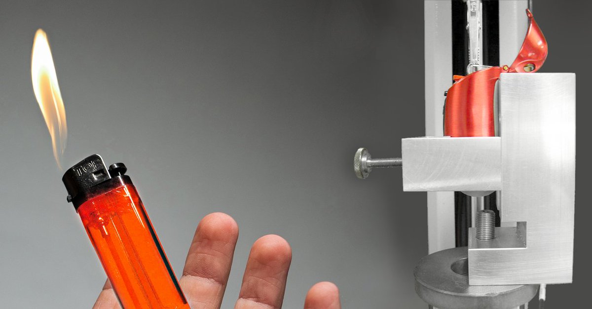 Mecmesin's tweet photo. #tbt #casestudy Child-resistant #packaging for hazardous products. Measurement of force to extract a cigarette lighter or vape from its case. #forcetesting #safetytesting #qualityassurance #packagingdesign
https://t.co/z0vV2QdaP3 https://t.co/NzOdcVKMpL