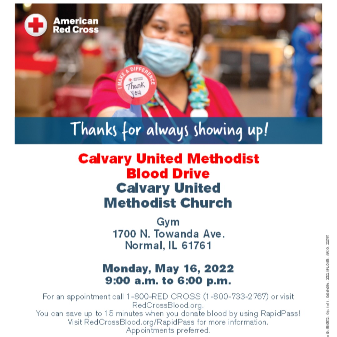 CLVRY's tweet image. Don't forget that the Red Cross Blood drive will be at Calvary on Monday, May 16th from 9am-6pm. This is a great way to give back to those in need. Appointments are preferred, find your time slot at ow.ly/fwrS50J3fEz