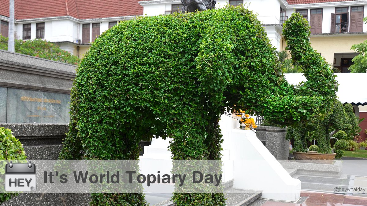 HeyWhatDay's tweet photo. It's World Topiary Day!
#WorldTopiaryDay #TopiaryDay #Topiary https://t.co/P5P5ROc5Y7