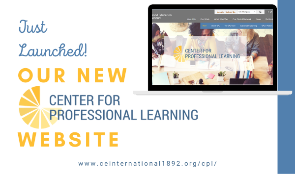 ChildhoodEdIntl's tweet photo. The Center for Professional Learning has begun a new chapter at CE International. Pioneers in #SustainableLearning and #RefugeeEducator support, we are thrilled to announce their new website!

Check it out! https://t.co/yv7D8mL4Ro https://t.co/uLT9fDBQJV
