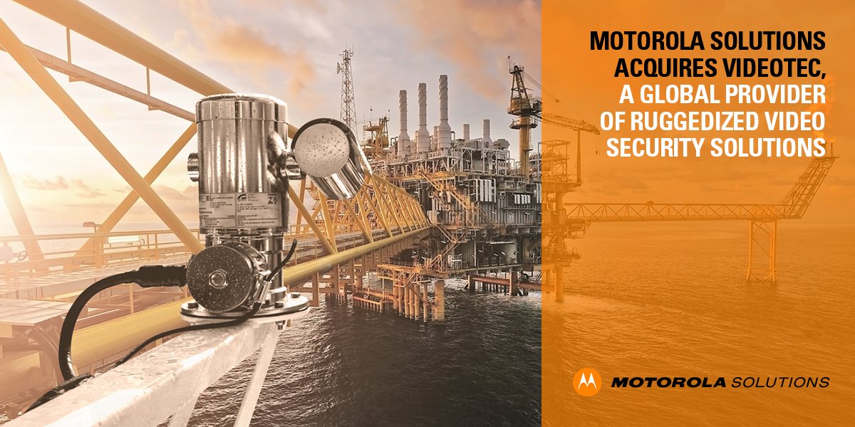 MotoSolutions's tweet photo. #MotorolaSolutions today announced it has acquired @videotec. Videotec’s specialized camera suite extends our portfolio to help secure &amp; support the demanding environments of critical infrastructure where video security is imperative. Read more: https://t.co/BrpSOkm6XB https://t.co/RYKtoNmpkg