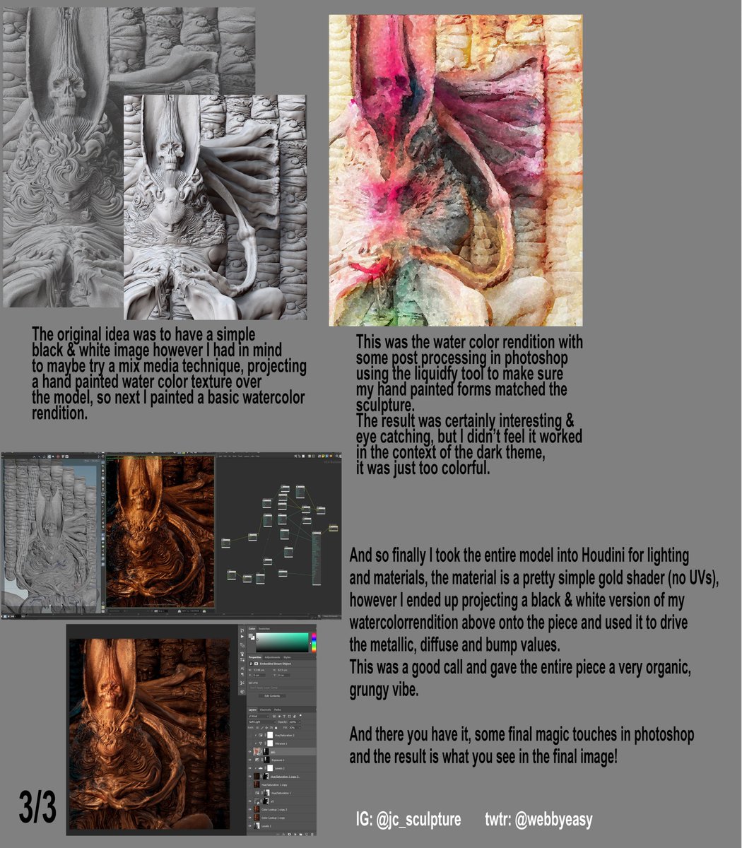 webbyeasy's tweet image. I made a short breakdown of the creation of Agony &amp;amp; ecstasy, it shows my process of arriving at the final image from @f_intothevoid  original concept sketch. 
Hope you find this interesting! 
#artcreation #creationprocess #collaboration #creativity