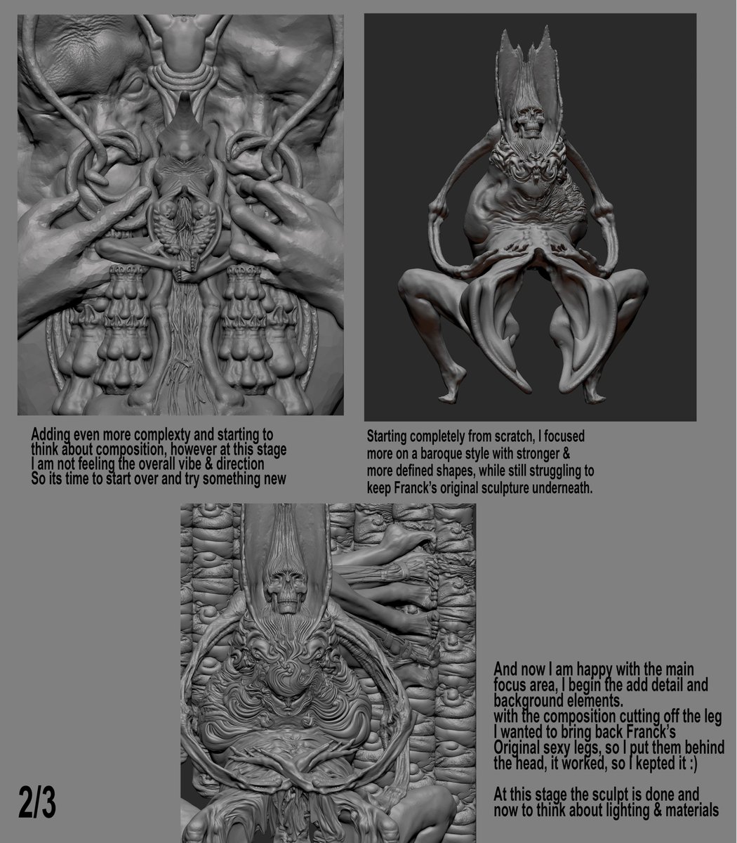 webbyeasy's tweet image. I made a short breakdown of the creation of Agony &amp;amp; ecstasy, it shows my process of arriving at the final image from @f_intothevoid  original concept sketch. 
Hope you find this interesting! 
#artcreation #creationprocess #collaboration #creativity